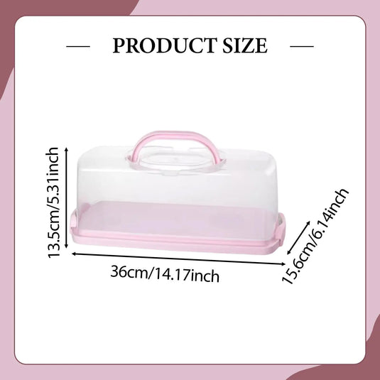 Rectangular Bread Box Food Storing Multifunction with Transparent Lid with Handle Bread Keeper for Graduation DIY Baking
