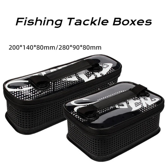 Fishing Tackle Boxes Portable Mesh Flushing Sea Fishing Lure Boat Bait Carrying Iron Plate Storage Bag Fishing Supplies