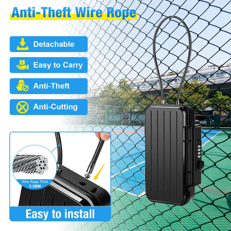 Load image into Gallery viewer, Portable Safe Box Waterproof Anti-Theft Beach Travel Safe Box Combination Security Lockbox with Removable Wire Rope Portable
