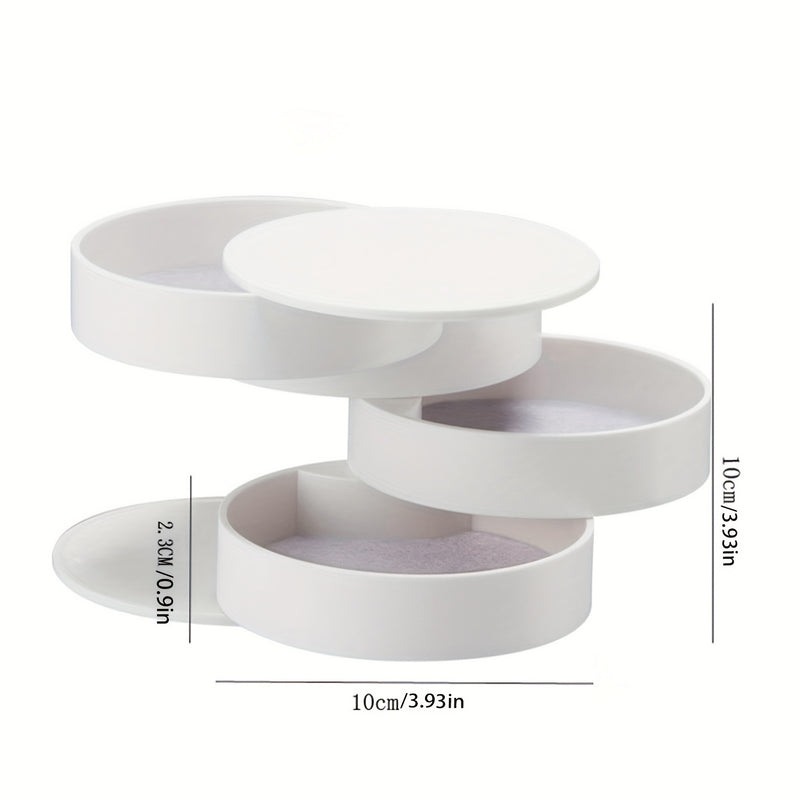 Load image into Gallery viewer, Rotating Multi-layer Desktop Storage Box Hair Accessories Jewelry Makeup BoxNWith Lid Dustproof Jewelry Box Jewelry Storage Box
