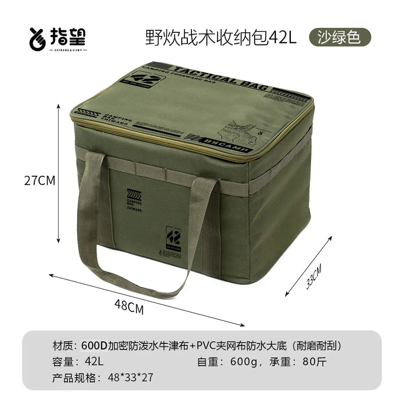 Load image into Gallery viewer, Outdoor folding large capacity storage box, picnic camping equipment storage box, outdoor tactical storage bag

