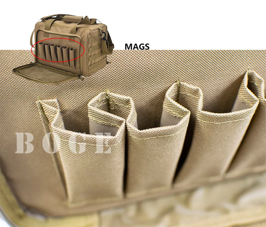Shooting Range Bag Molle System Outdoor Hunting Accessory Nylon Tactical Gun Case Pack Pistol Tools Shoulder Bag Sniper Black
