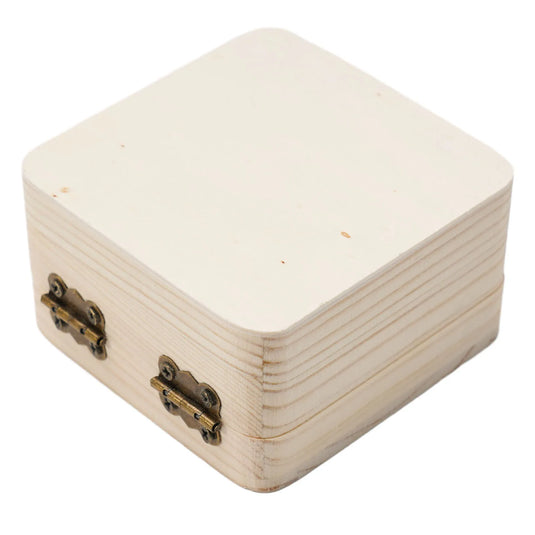 Wooden Storage Box Plain Wood With Lid Multifunction Square Hinged Crafts Gifts Boxes For Home Supply Storages Decoration