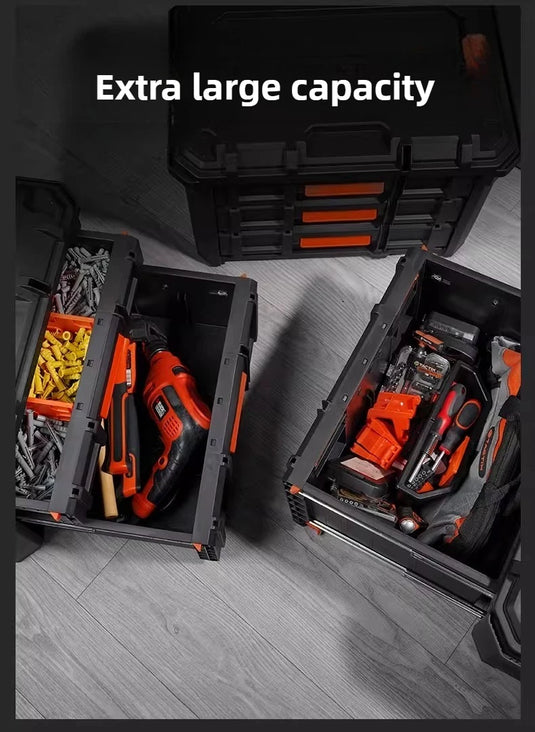 Drawer Tool Box Stacked Tool Storage Boxes Automotive Mechanical Workshop Tools Case Multi-functional Repair Tools Organizer