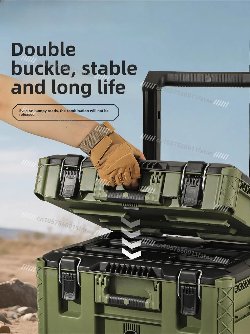 Load image into Gallery viewer, Toolbox Hardware Storage Box Combination Stacking Box Trolley Type Industrial Grade New Base Station Type Hand Pull Large Box
