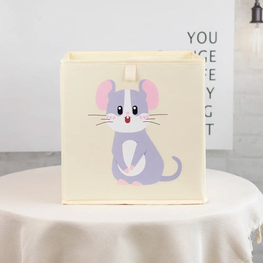 Cartoon Children's Toy Storage Boxes Foldable Oxford Household Storage Basket for Kids Nursery Bedroom Playroom Living Room
