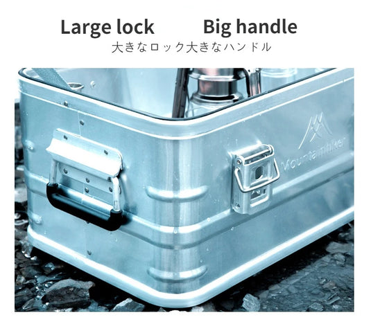 30-80L Outdoor Storage Box Camping Picnic Travel Aluminum Alloy Large Capacity Box Accessories Storage Bag Hiking Accessories