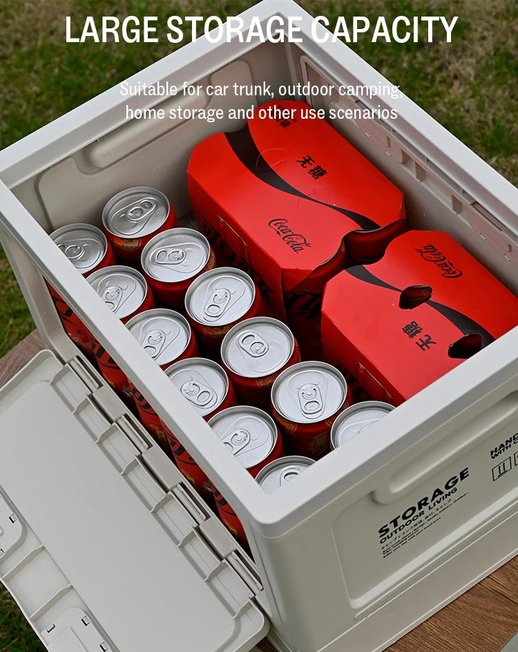 Load image into Gallery viewer, Outdoor Storage Box Camping Folding Box Camping Organizer Car Trunk Wooden Lid Industrial Air Storage Box
