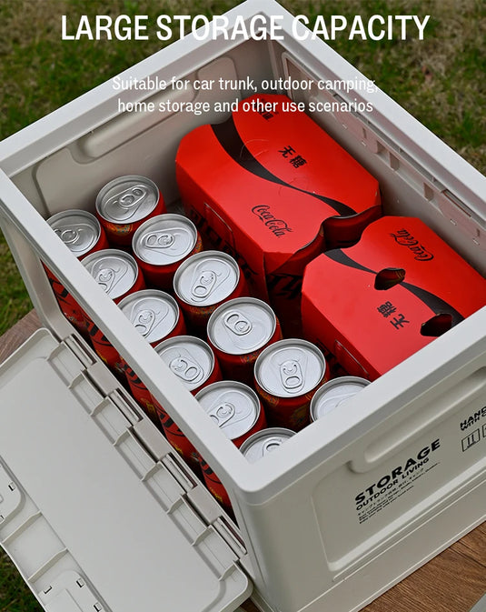 Outdoor Storage Box Camping Folding Box Camping Organizer Car Trunk Wooden Lid Industrial Air Storage Box