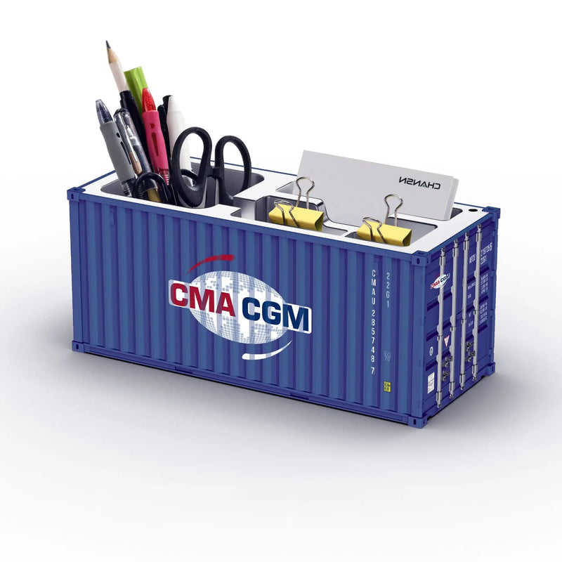 Load image into Gallery viewer, Miniature Realistic Shipping Container Model Simple Multifunctional Office Desktop Pen Holder Storage Box Home Decor Craft
