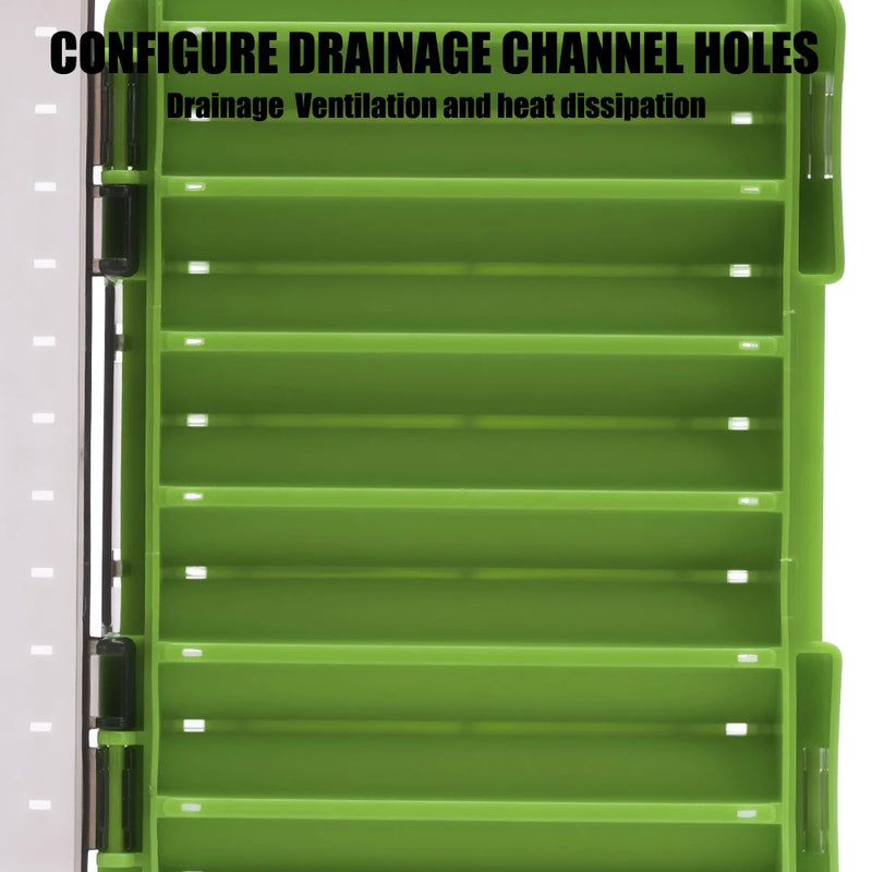 Load image into Gallery viewer, Fishing Tackle Box 14 Compartments Fishing Accessories Lure Hook Storage Case Double Sided Fishing Tool Organizer Boxes
