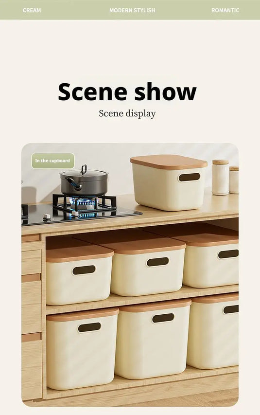 Toy Storage Box with Lid Desktop Plastic Snacks Cosmetics Organizer Basket Dormitory Wardrobe Sundry Pants Clothes Storage Box