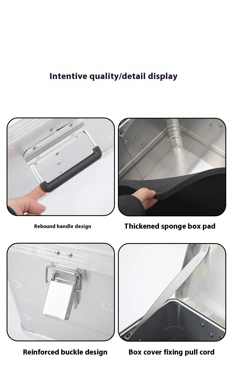 Load image into Gallery viewer, 30-80L Outdoor Storage Box Camping Picnic Travel Aluminum Alloy Large Capacity Box Accessories Storage Bag Hiking Accessories
