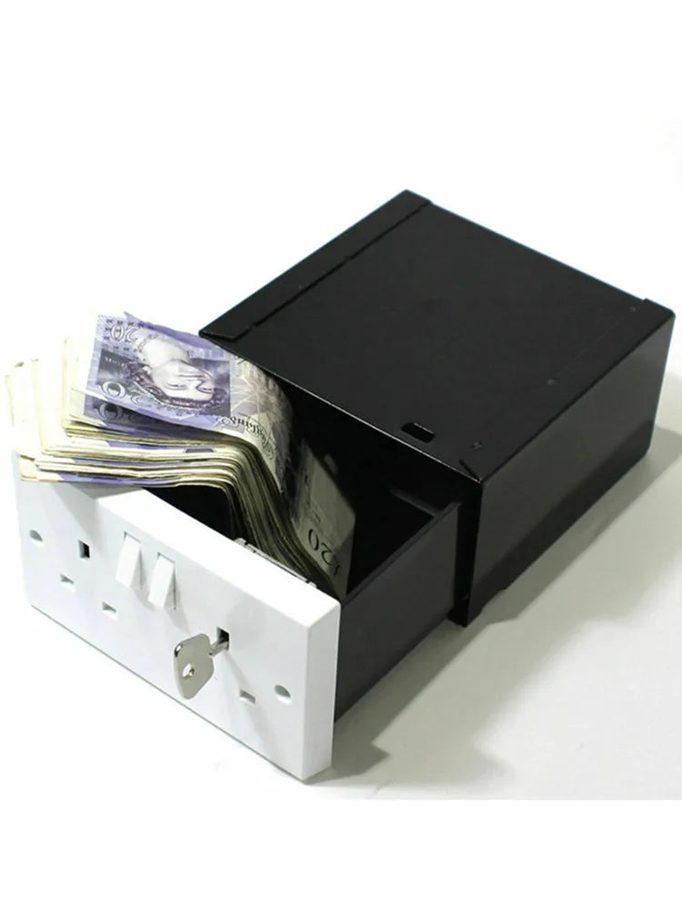 Load image into Gallery viewer, Imitation Double UK Plug Socket Wall Security Secret Hidden Stash Box Covert Diversion Safe
