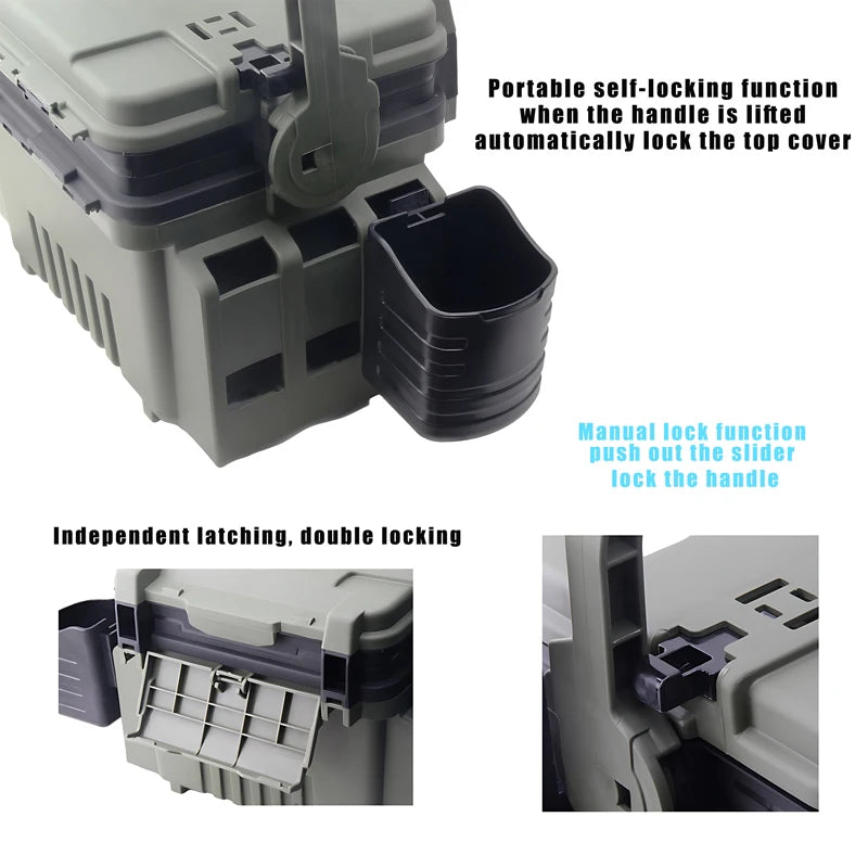 Load image into Gallery viewer, Large Fishing Box Organizer Multi-function Lure Live Fish Bucket Thickening Storage Box Fishing Accessories Tackle Box Pesca
