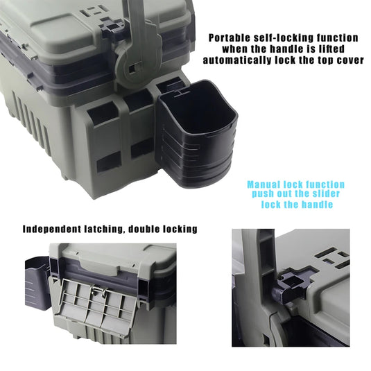 Large Fishing Box Organizer Multi-function Lure Live Fish Bucket Thickening Storage Box Fishing Accessories Tackle Box Pesca