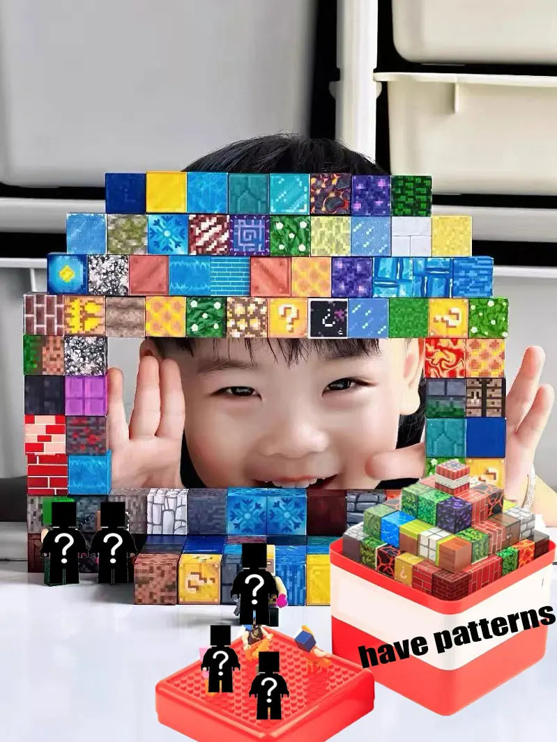 Load image into Gallery viewer, Magnetic Building Blocks Storage Box Snack Toy Blocks Storage Bucket Plastic Organizer Container DIY Assembly Toys For Kids Gift
