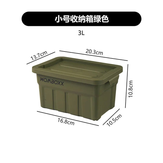 Industrial Style Large Capacity Camping Storage Box Thickened Desktop Organizer for Car Miscellaneous Item Storage