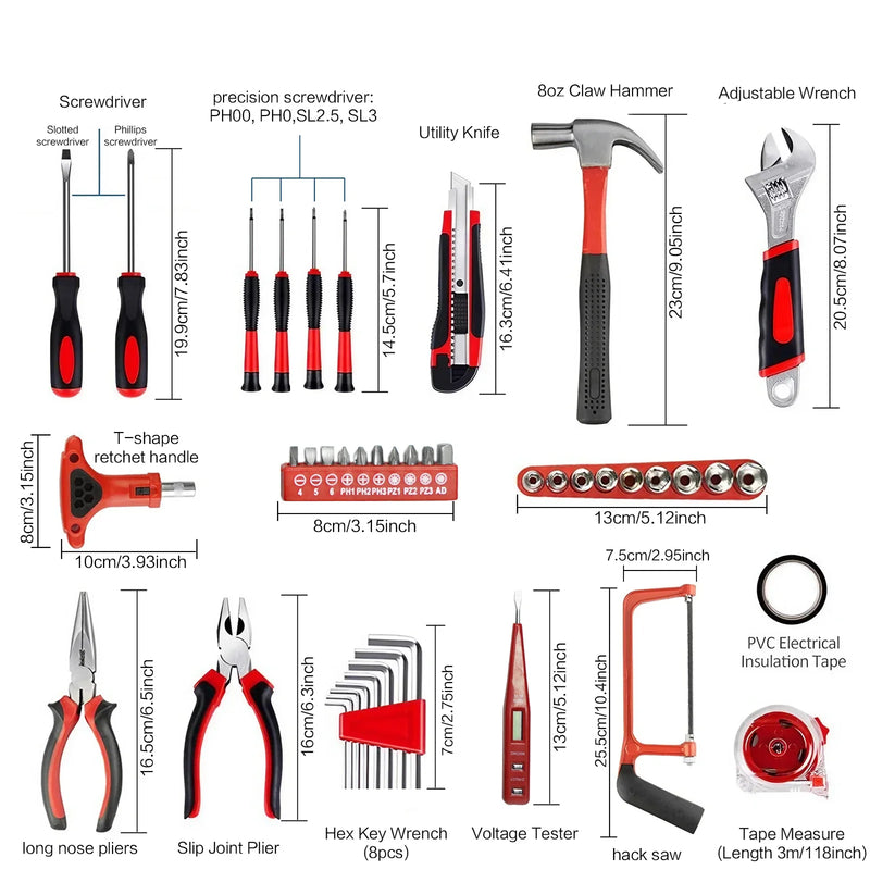 Load image into Gallery viewer, 19/43/108pcs Hardware Household Hand Tool Kit Set

