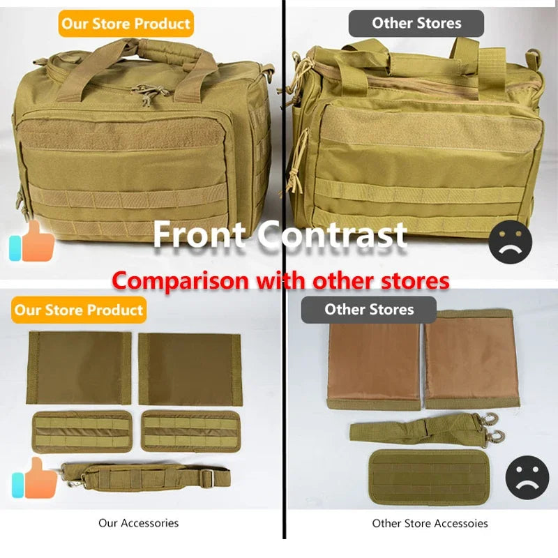 Load image into Gallery viewer, Shooting Range Bag Molle System Outdoor Hunting Accessory Nylon Tactical Gun Case Pack Pistol Tools Shoulder Bag Sniper Black
