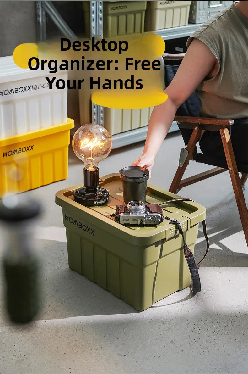Load image into Gallery viewer, Industrial Style Large Capacity Camping Storage Box Thickened Desktop Organizer for Car Miscellaneous Item Storage
