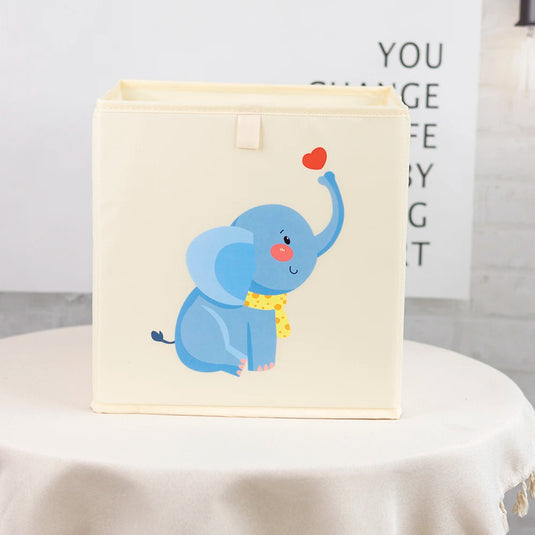 Cartoon Children's Toy Storage Boxes Foldable Oxford Household Storage Basket for Kids Nursery Bedroom Playroom Living Room