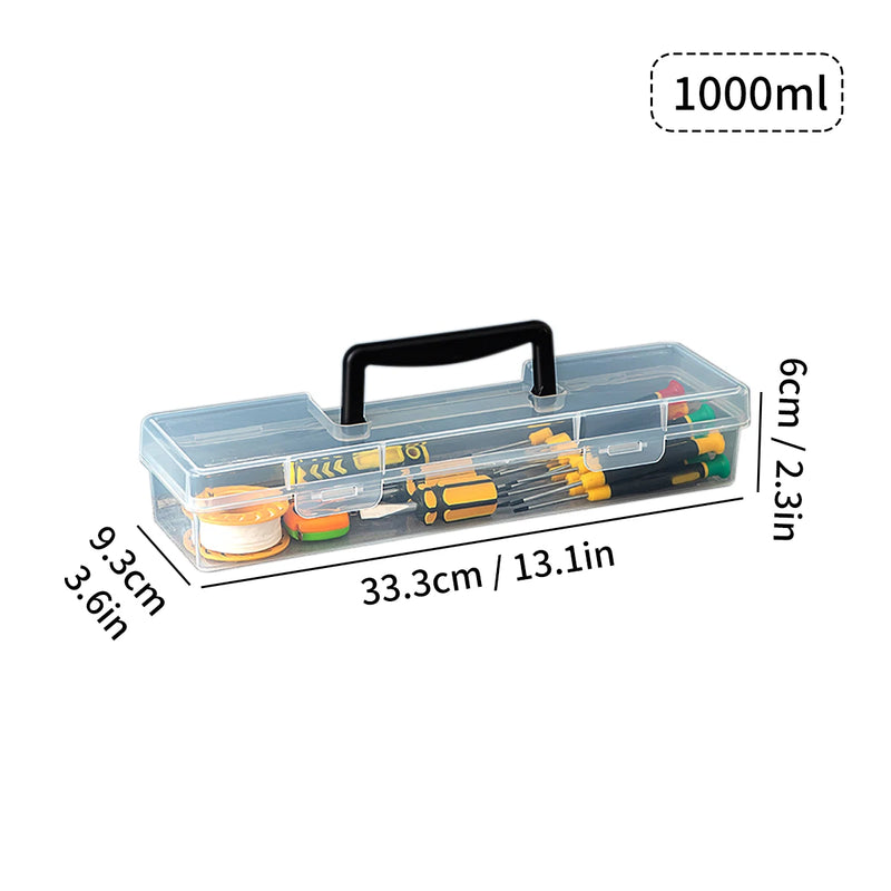 Load image into Gallery viewer, Transparent Handheld Toolbox Portable Large Capacity Thickened Plastic Hardware Tool Storage Box With Handle Tool Organizer Box
