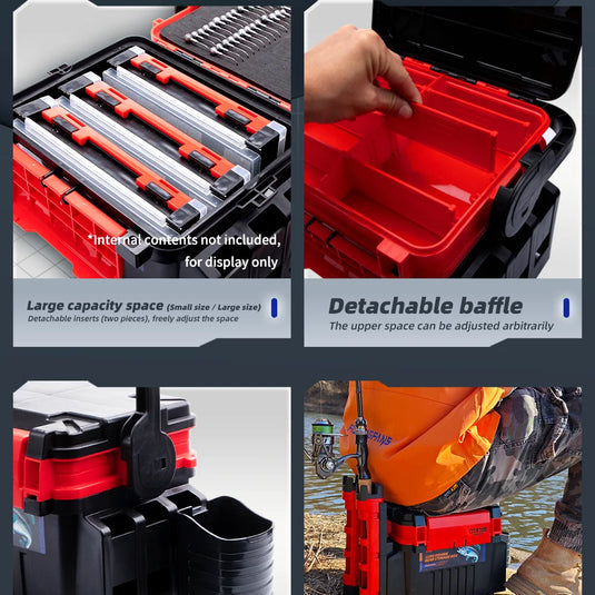 Fishingfans 6L 12L Fishing Box Organizer Multi-function Lure Live Fish Bucket Thickening Storage Box Fishing Tackle Box