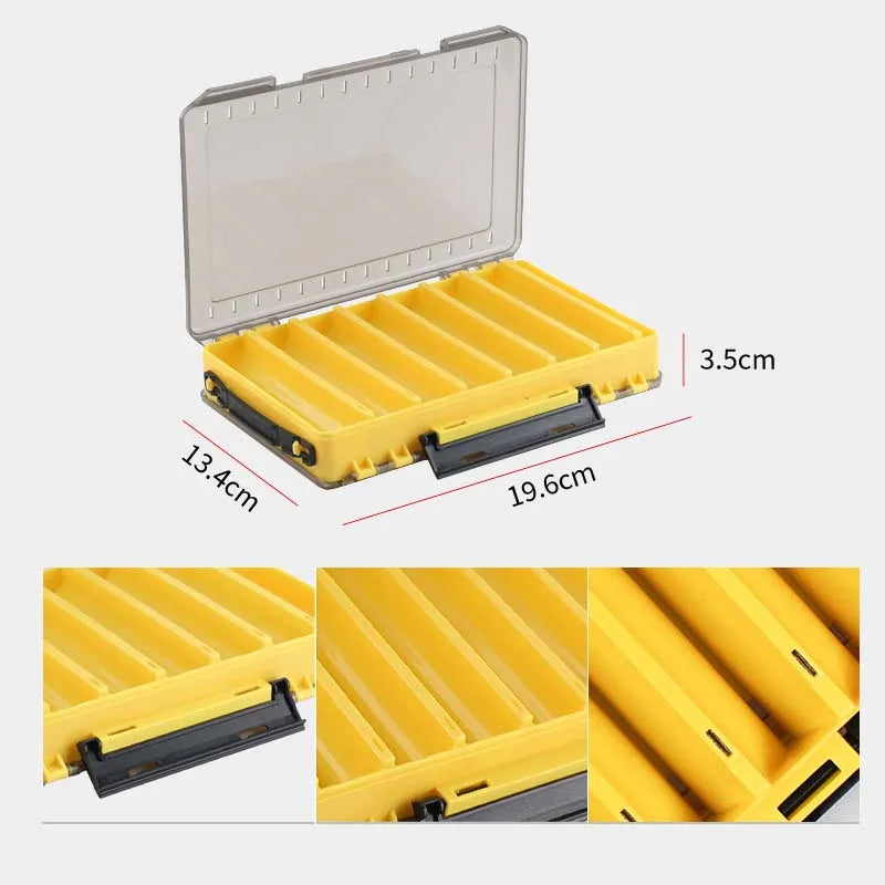 Load image into Gallery viewer, Fishing Tackle box 14 Compartments Fishing Accessories Lure Hook Storage Case Double Sided Fishing Tool organizer boxes
