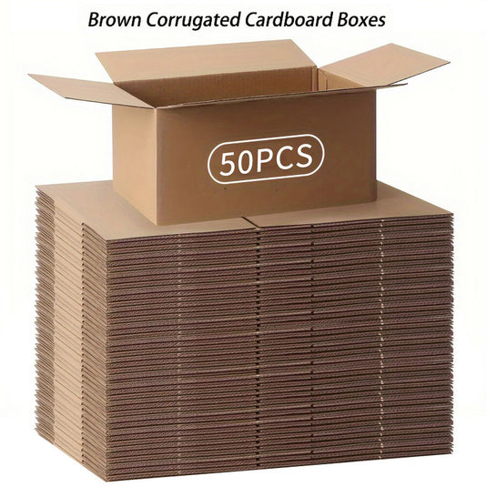 Mailing Shipping Boxes, 7.87x4.13x5.31inches, Single Wall, 32Lb/sq inch, Brown Corrugated Cardboard Mailer Box With Lids