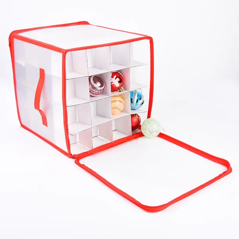 Load image into Gallery viewer, Divider Toy Storage Box 32/64-Grid Baubles Storage Box Christmas Ball Storage Bag Xmas Tree Decorations Organizer Bauble Storage
