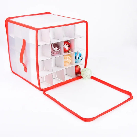 Divider Toy Storage Box 32/64-Grid Baubles Storage Box Christmas Ball Storage Bag Xmas Tree Decorations Organizer Bauble Storage