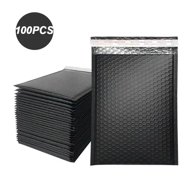 Load image into Gallery viewer, 100 Pcs Bubble Mailers Bubble Padded Mailing Envelopes Mailer Poly for Packaging Shipping Bag Black Business Supplies
