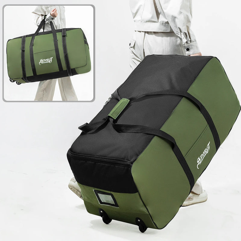 Load image into Gallery viewer, Outdoor Camping Picnic Equipment Storage Box, Tent Supplies Storage Box with Wheels, Large-Capacity Oversized Travel Bag
