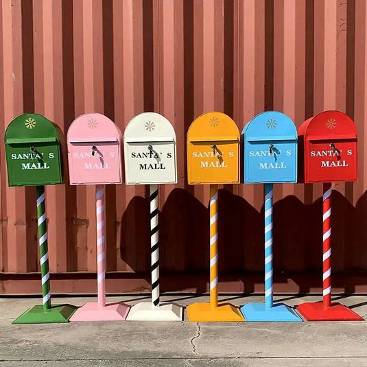 Household Industrial Style Photography Prop Mailbox Retro Christmas Mailboxes Tin Letter Box Vertical Suggestion Box Letter Box