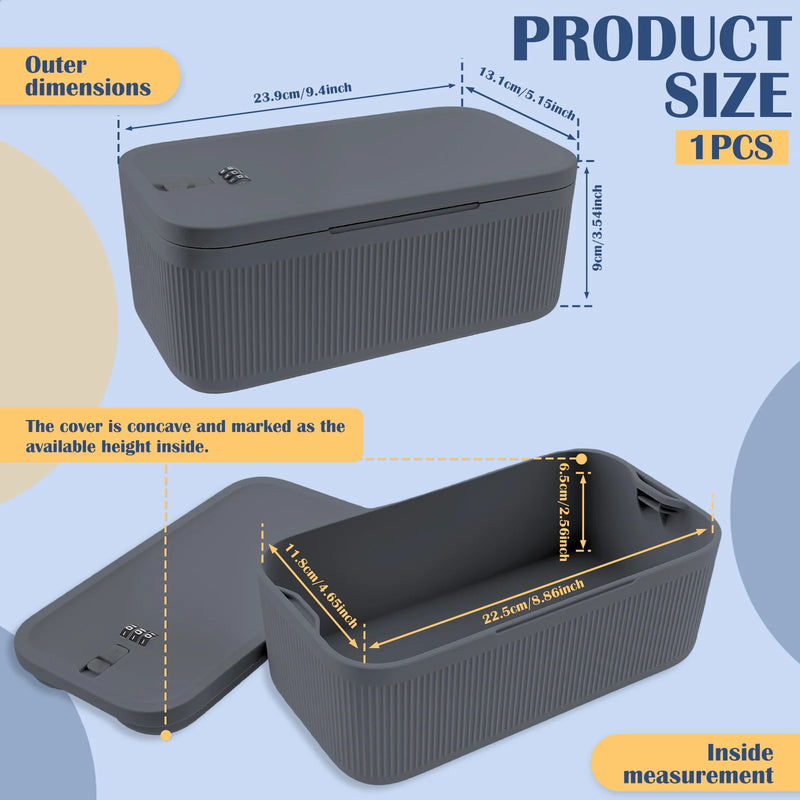 Load image into Gallery viewer, Lockable Storage Box Versatile Safe Small Storage Box Portable Food Refrigerator Container Home Personal Items Safe Lockbox
