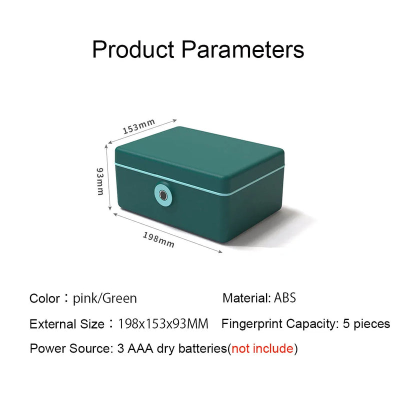 Load image into Gallery viewer, Biometric Fingerprint Safe Box Mini Safe Money Cash Jewelry Security Storage Box Household File Secret Hidden Safe Cosmetic Box
