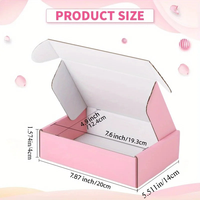 Load image into Gallery viewer, 10 Pcs Pink Shipping Boxes Pink Corrugated Cardboard Mailer Boxes Bulk for Packaging Small Business Mailing Gift
