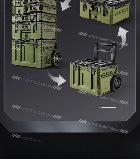 Toolbox Hardware Storage Box Combination Stacking Box Trolley Type Industrial Grade New Base Station Type Hand Pull Large Box