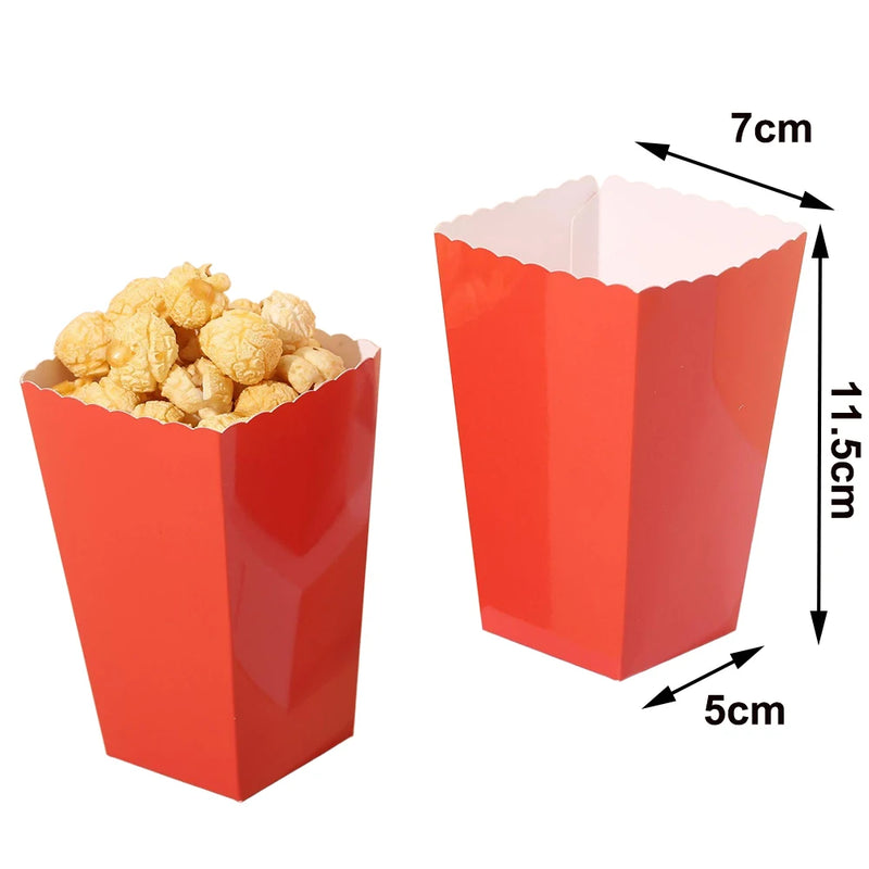 Load image into Gallery viewer, 6/12/24 Solid Color Paper Food Trays Disposable Food Boat Black White Blue Yellow Popcorn Box Baby Showe Birthday Party Supplies
