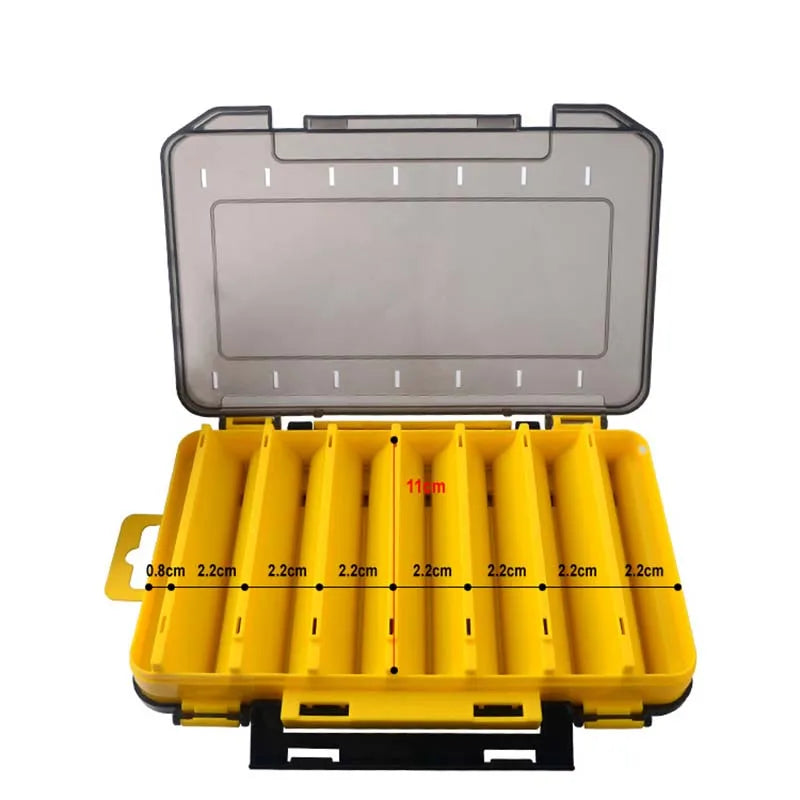 Load image into Gallery viewer, Fishing Tackle box 14 Compartments Fishing Accessories Lure Hook Storage Case Double Sided Fishing Tool organizer boxes
