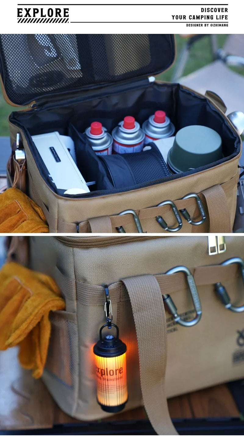 Load image into Gallery viewer, Outdoor folding storage box, picnic camping equipment storage box, tableware and kitchenware storage bag, large capacity
