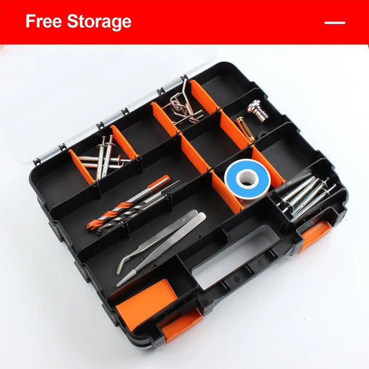 Handheld Tool Box Organizer Sets  Compartment Small Parts Boxes Large Capacity Thickened Plastic Hardware Tool Storage Box