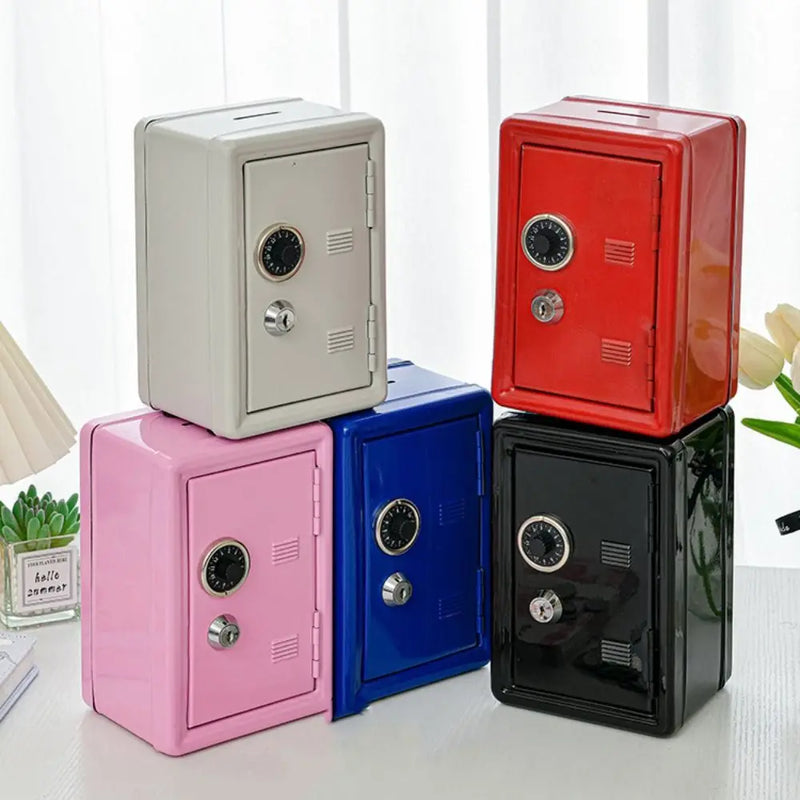 Load image into Gallery viewer, Decorative Box Password Lock Mini Safe Box Anti-Theft Cabinet Piggy Bank Metal Money Storage Box Cash Savings
