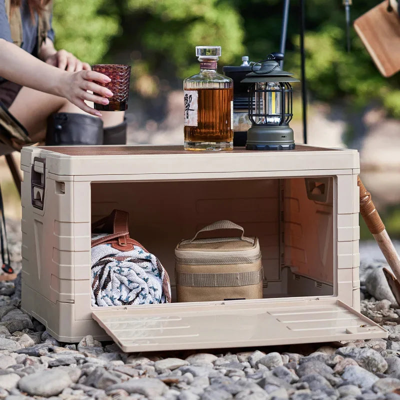 Load image into Gallery viewer, Car Storage Bin Outdoor Camping Foldable Storage Box Large Capacity with Lid Toys Books Food Sundries Organizer Storage Box
