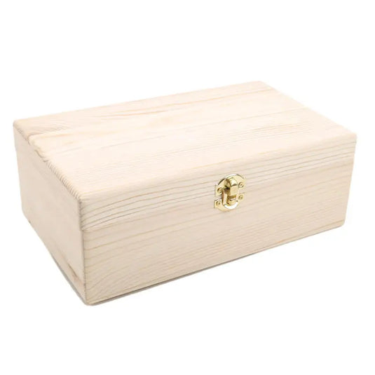 Rectangular Wooden Storage Box Hinged Wooden Gift Box Buckle Boxes Gift Packing Jewelry Case Home Sundries Storage
