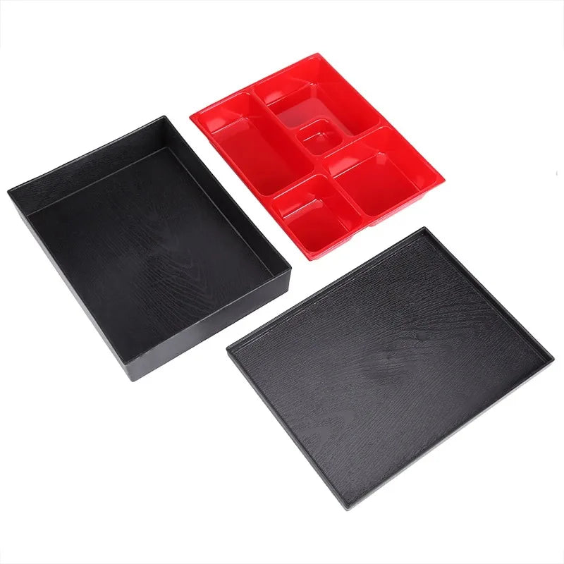 Load image into Gallery viewer, Food Storage Box Japanese Bento Portable Lunch Boxes Bento Food Container Japanese Wood Storage Box Office Picnic
