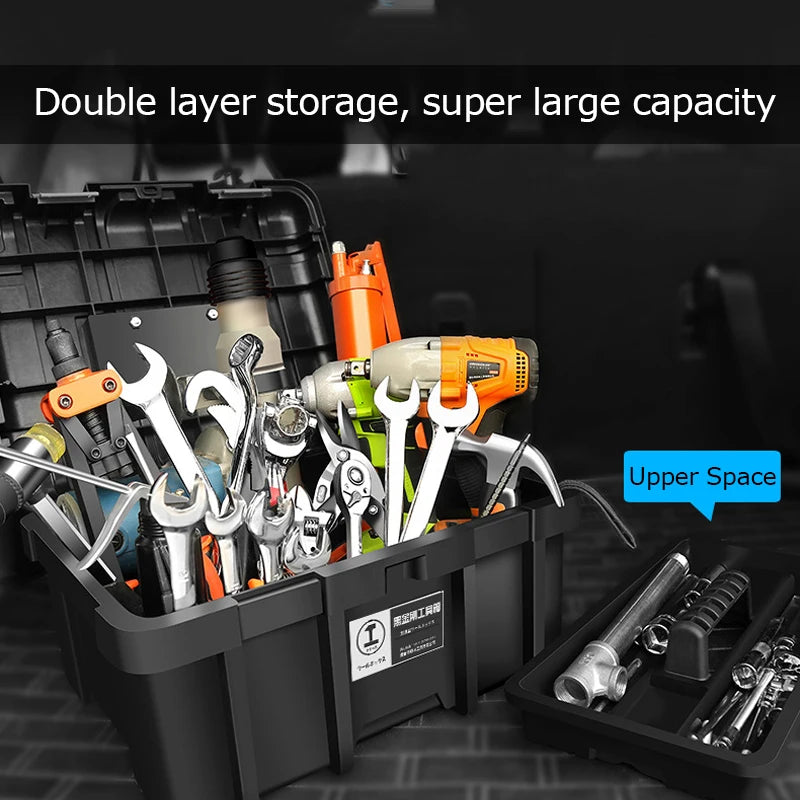 Load image into Gallery viewer, Large Tool Box Increase In Height Suitcases Hardware Parts Box Portable Tool Organizer Professional ToolBox For Garage Workshop
