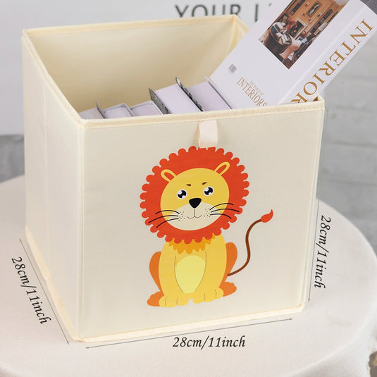 Cartoon Children's Toy Storage Boxes Foldable Oxford Household Storage Basket for Kids Nursery Bedroom Playroom Living Room