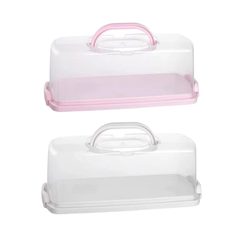 Load image into Gallery viewer, Rectangular Bread Box Food Storing Multifunction with Transparent Lid with Handle Bread Keeper for Graduation DIY Baking
